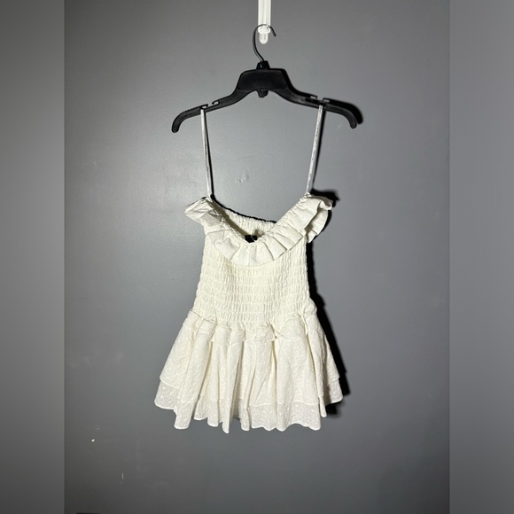 NBD White Strapless Ruffle Mini Dress Size Small - Picture 2 of 4